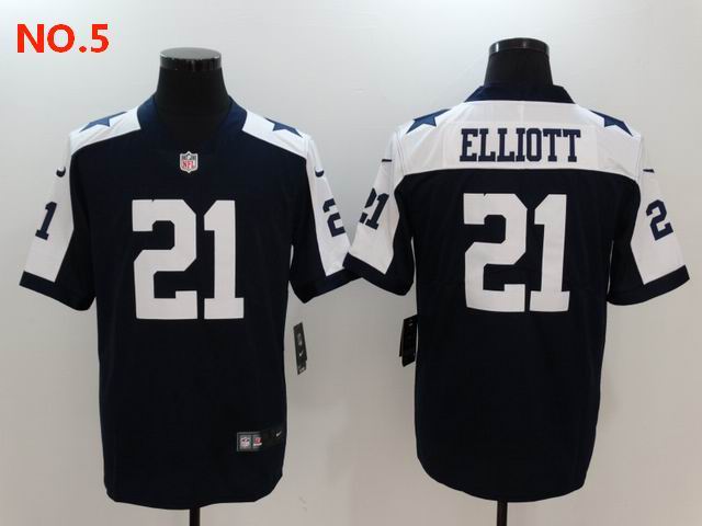 Men's Dallas Cowboys #21 Ezekiel Elliott Jerseys NO.5;